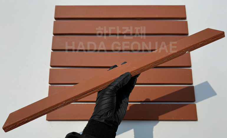 테라코타 점토롱타일 490x53x14T 레드 / 하다건재