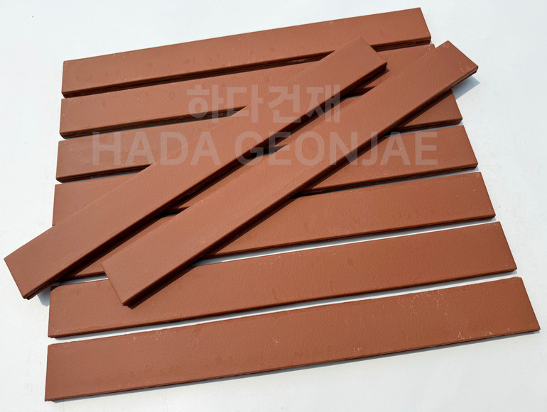 테라코타 점토롱타일 490x53x14T 레드 / 하다건재