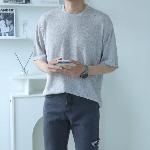 남자반팔니트 린넨 시스루 여름 니트 남성반팔티 착용 후기 | 사이즈/핏 총정리 - 상품 이미지 4