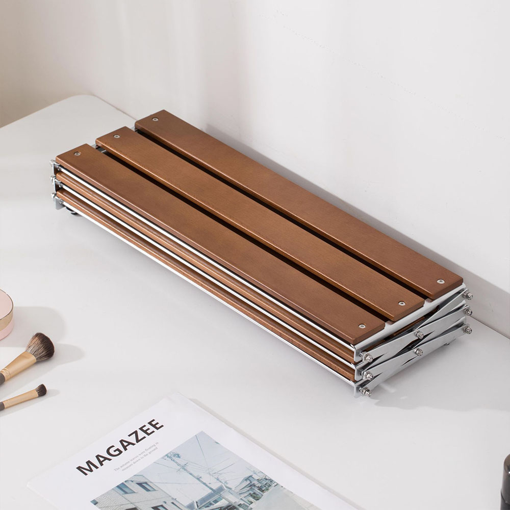 브리즈피크 우드 쉘프 롱타입 3단 선반 미니 랙 접이식 캠핑 오크