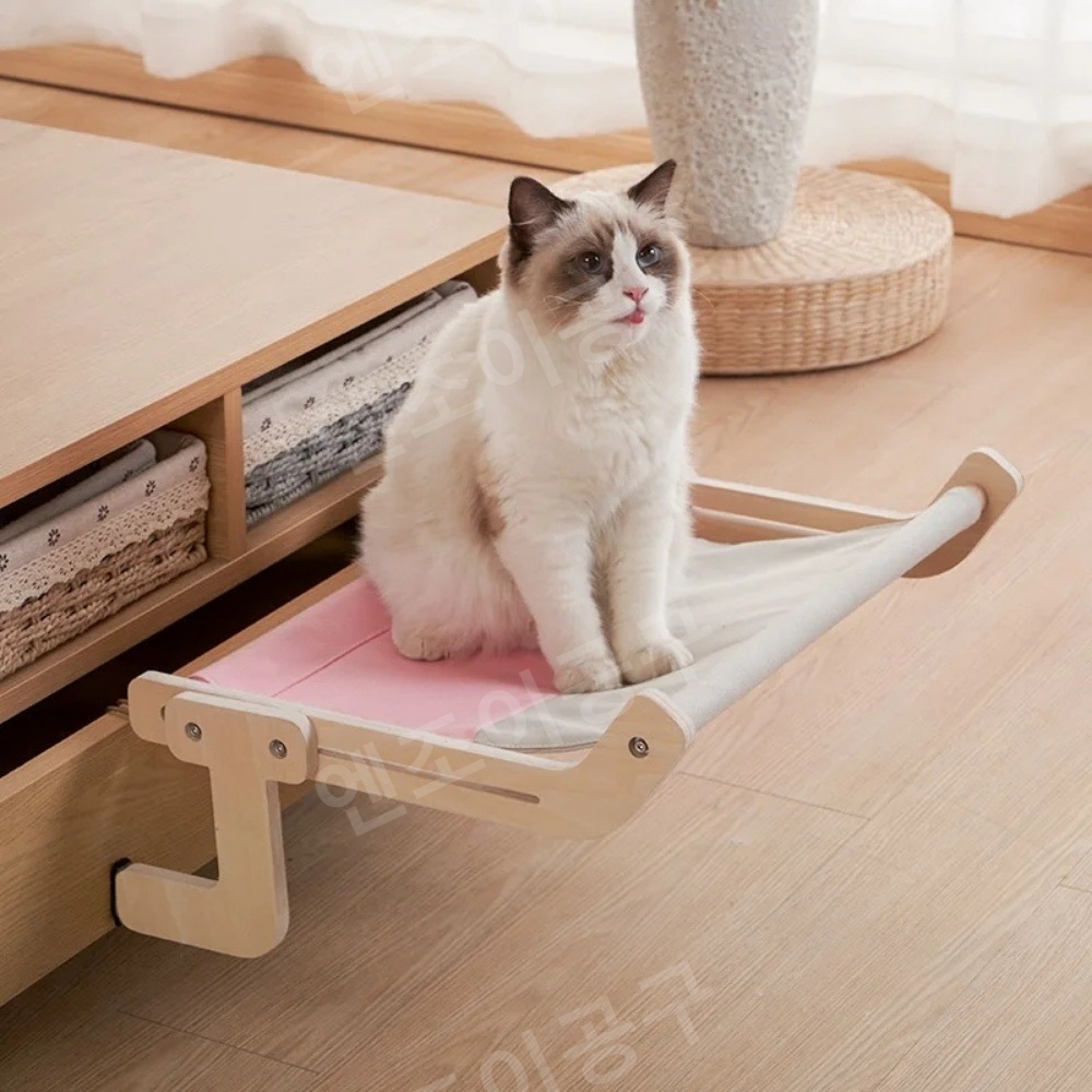 고양이 강아지 나무 해먹 반려동물 휴식 침대 - 상세 이미지 2