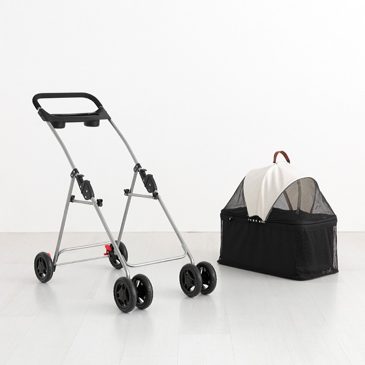 워크멍 경량 분리형 강아지유모차 개모차 YA-807 블랙/화이트 7391.8234, 46x73x88.5cm