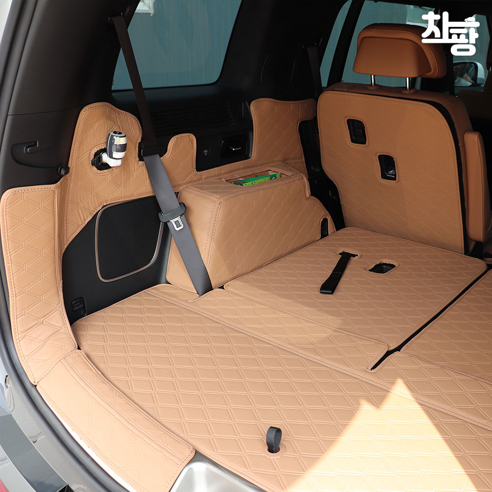 차팡 SUV 트렁크매트 현대 디올뉴싼타페MX5 6인승(26년형)도어LED무 차박매트 풀커버 - 상세 이미지 2