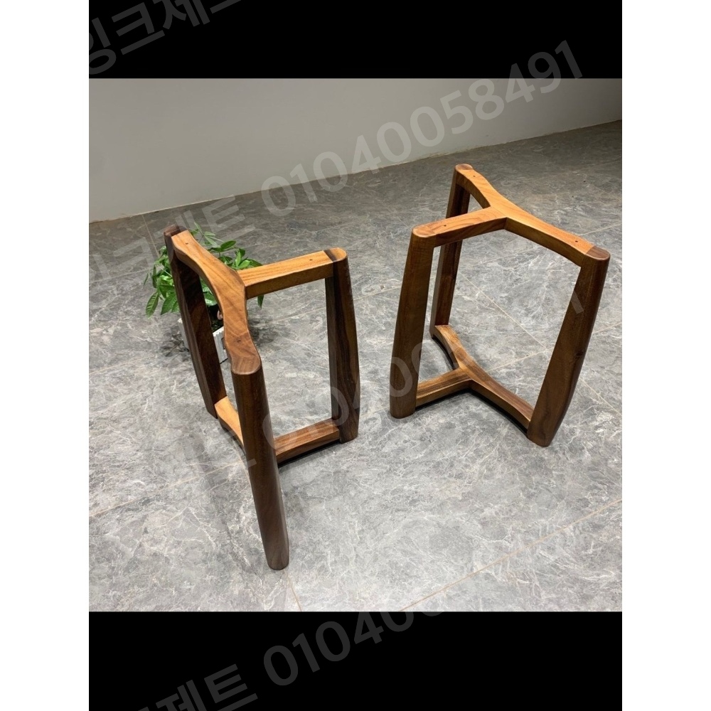 원목 테이블다리 탁자 책상 받침 나무 엔틱 선반 발통 - 상품 이미지