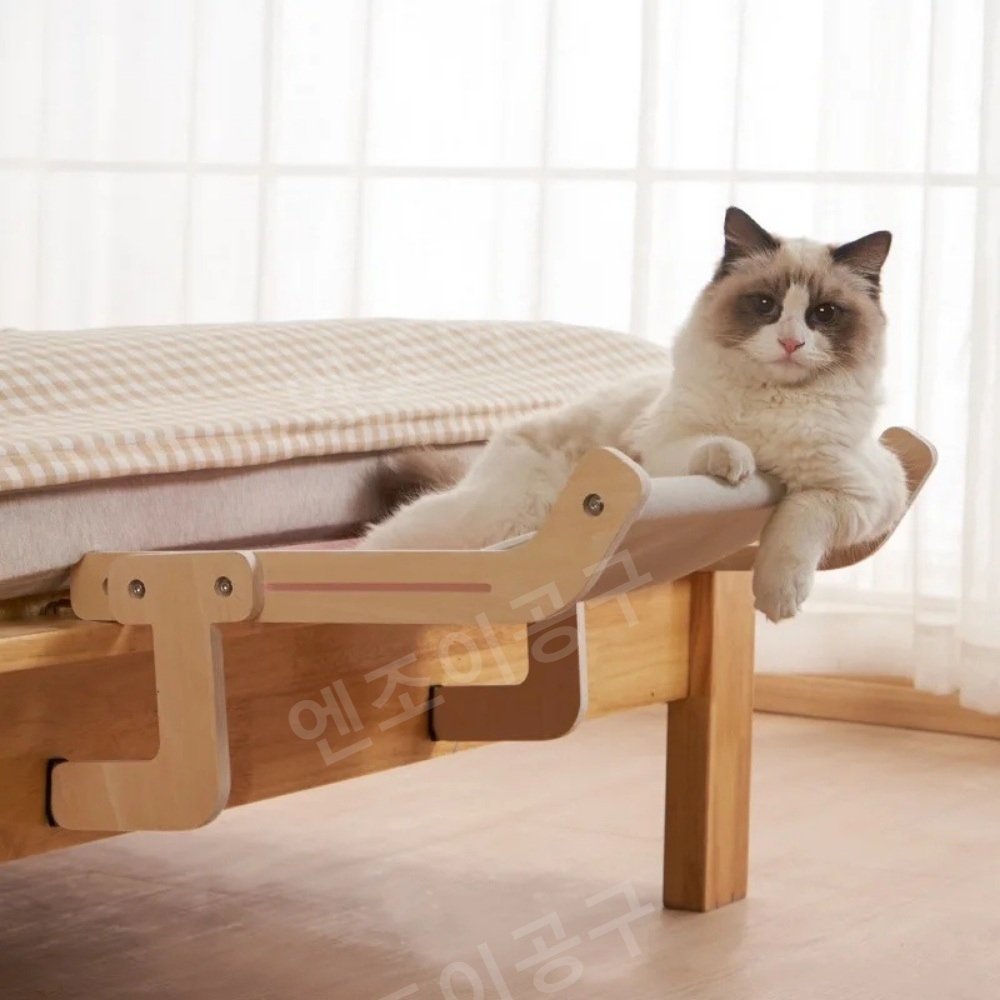 고양이 강아지 나무 해먹 반려동물 휴식 침대 - 상세 이미지 5