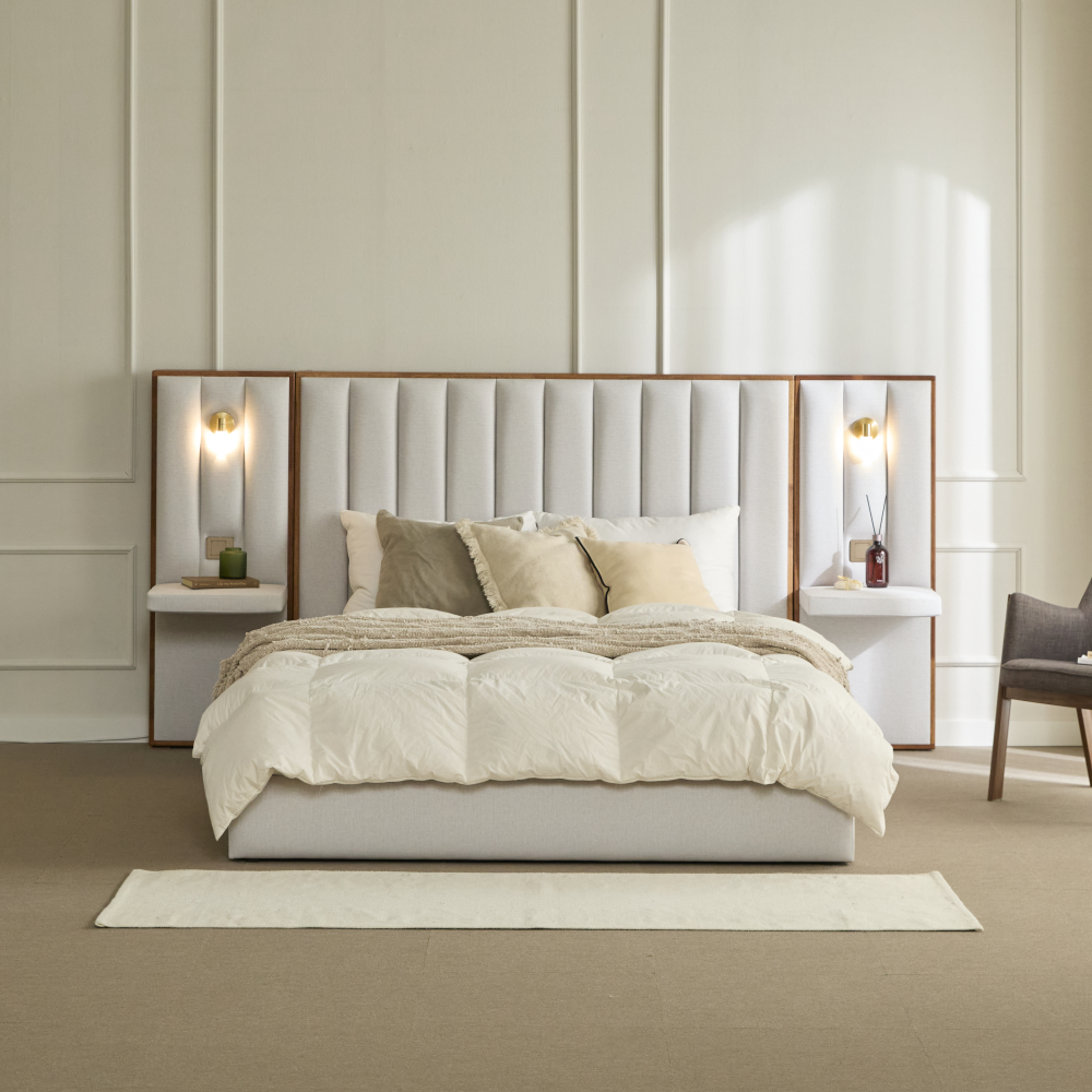 에덴느 밀레 호텔식 침대프레임 호텔 패브릭 신혼부부 호텔형 슈퍼싱글 1100