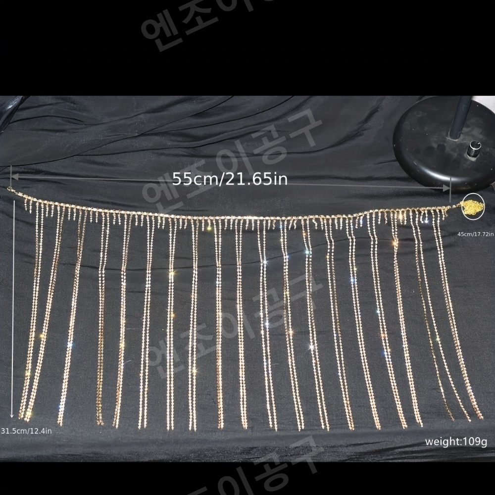 줌바댄스복장 체인 벨리댄스복 발레 폴댄스 댄스스포츠 공연 의상 - 상세 이미지 4