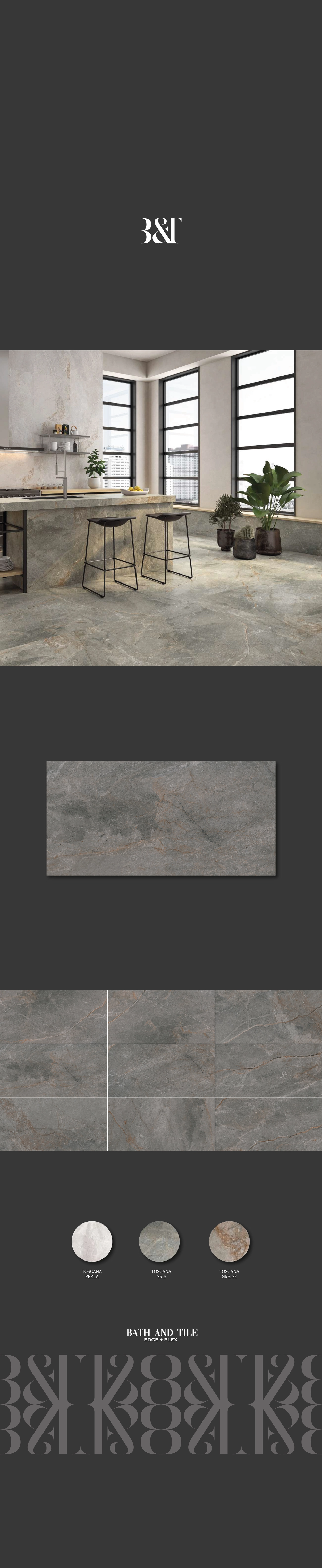포세린 벽 타일 무광 그레이 스페인 BT-TOSCANA GRIS - 상세 이미지 3