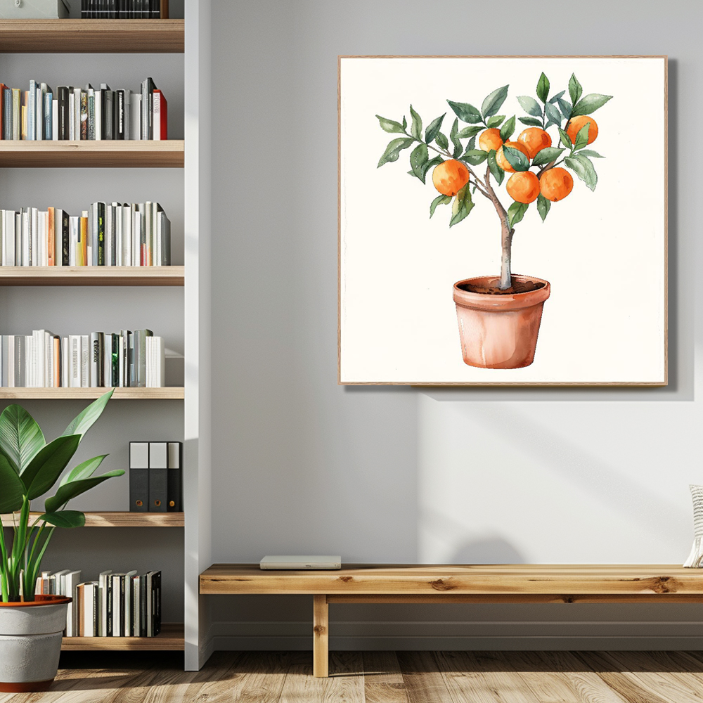 햇살오렌지 80cm x 80cm 무광골드 알루미늄액자 - 상세 이미지 2