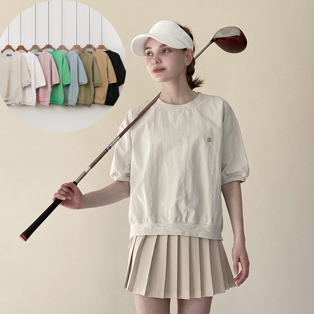 여성골프반팔티 여성골프상의 아노락 맨투맨 여름 빅사이즈