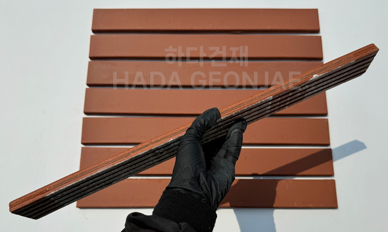 테라코타 점토롱타일 490x53x14T 레드 / 하다건재