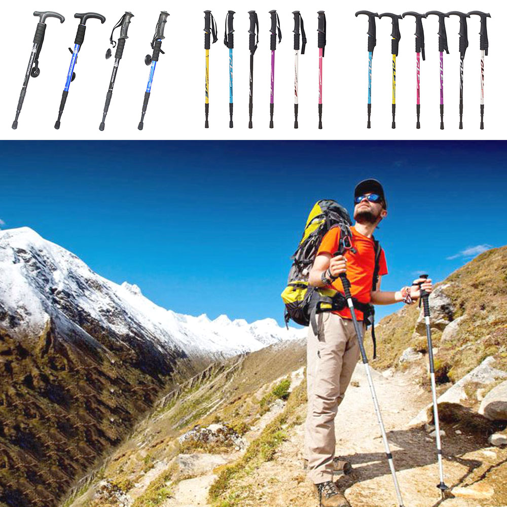 가벼운 3단 등산스틱 충격흡수 체중분산 듀랄루민 안전 지팡이