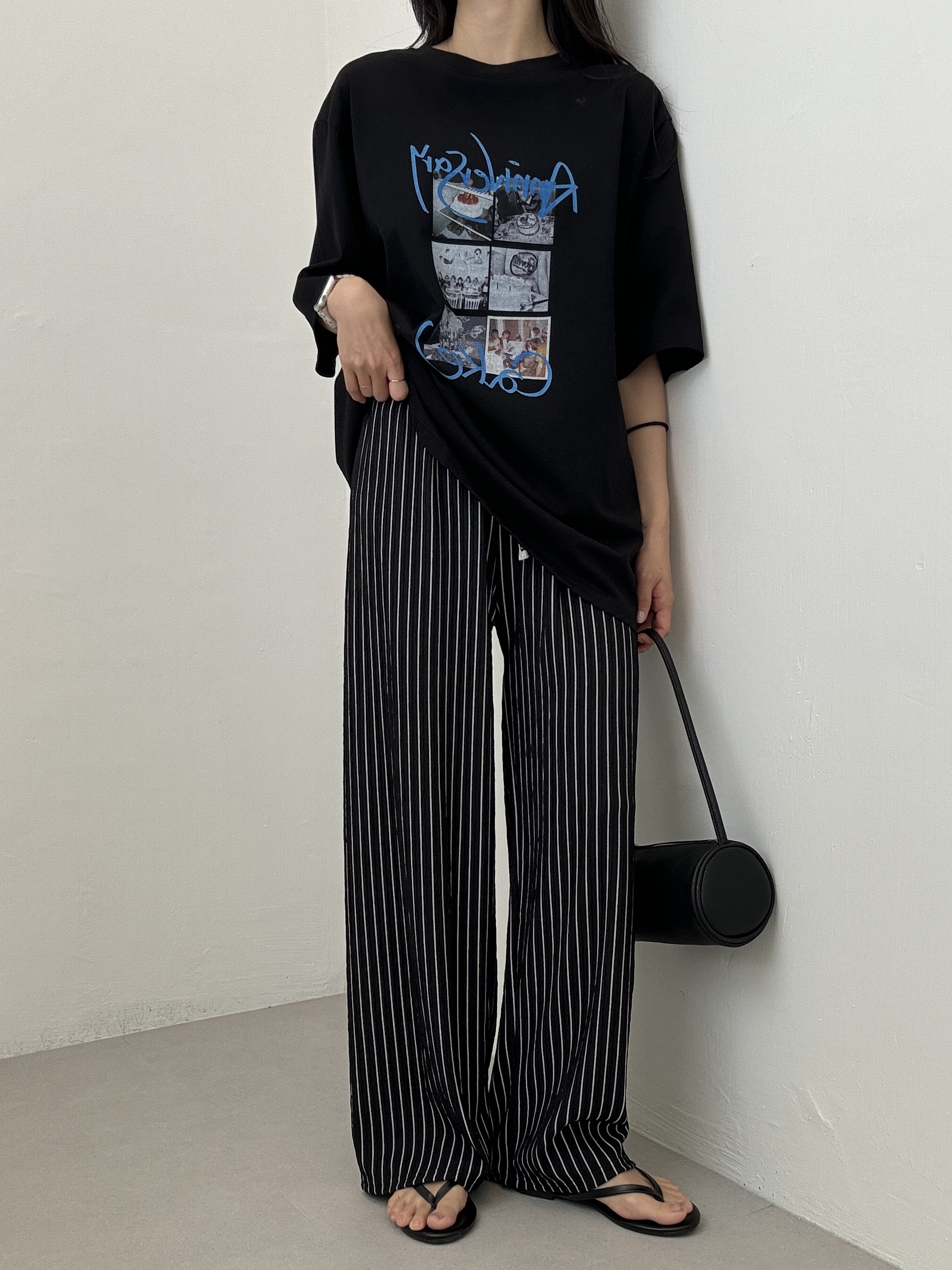 1+1 스트라이프 일자 밴딩 팬츠 4color 상세 이미지 14