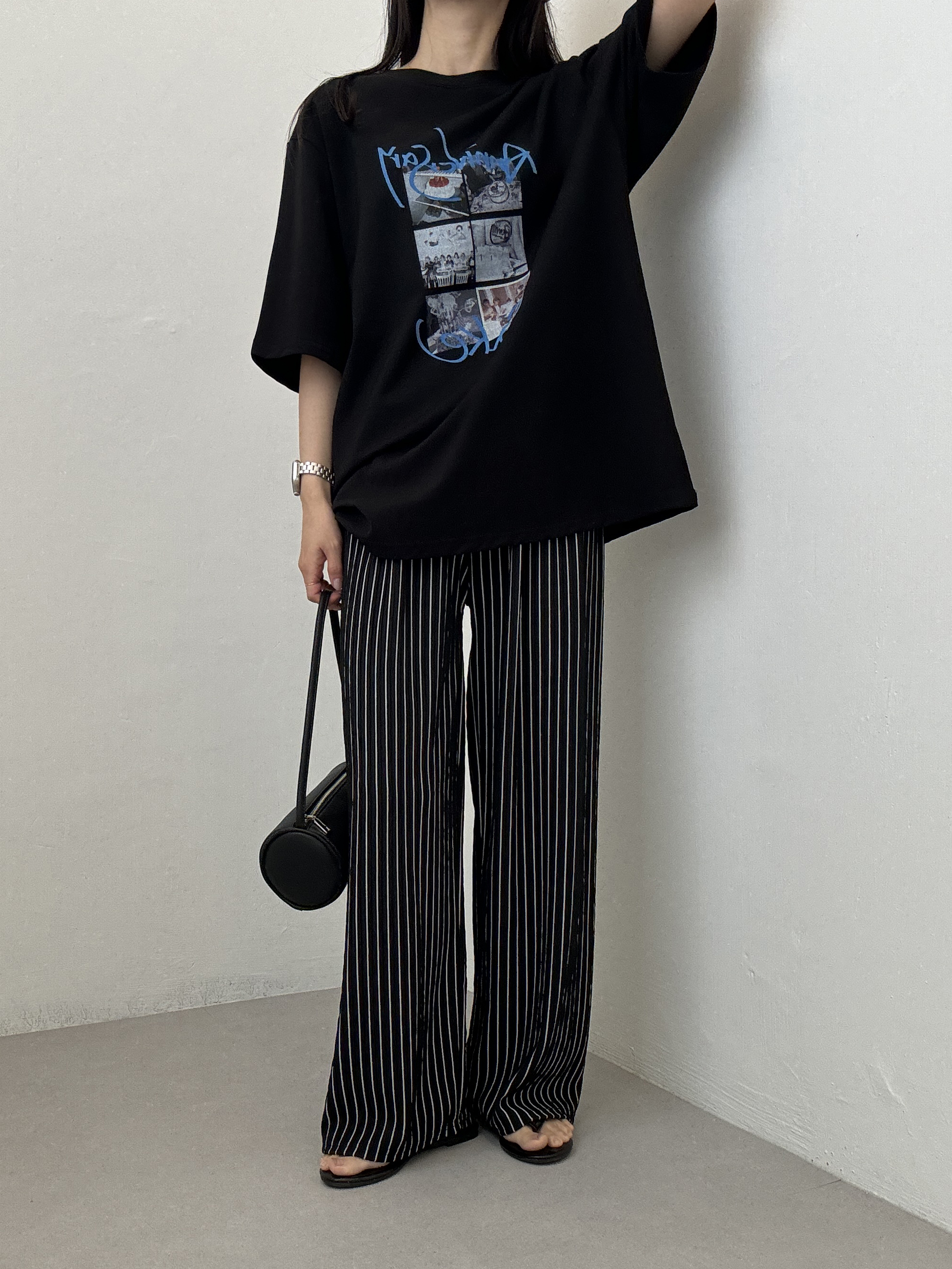 1+1 스트라이프 일자 밴딩 팬츠 4color 상세 이미지 9