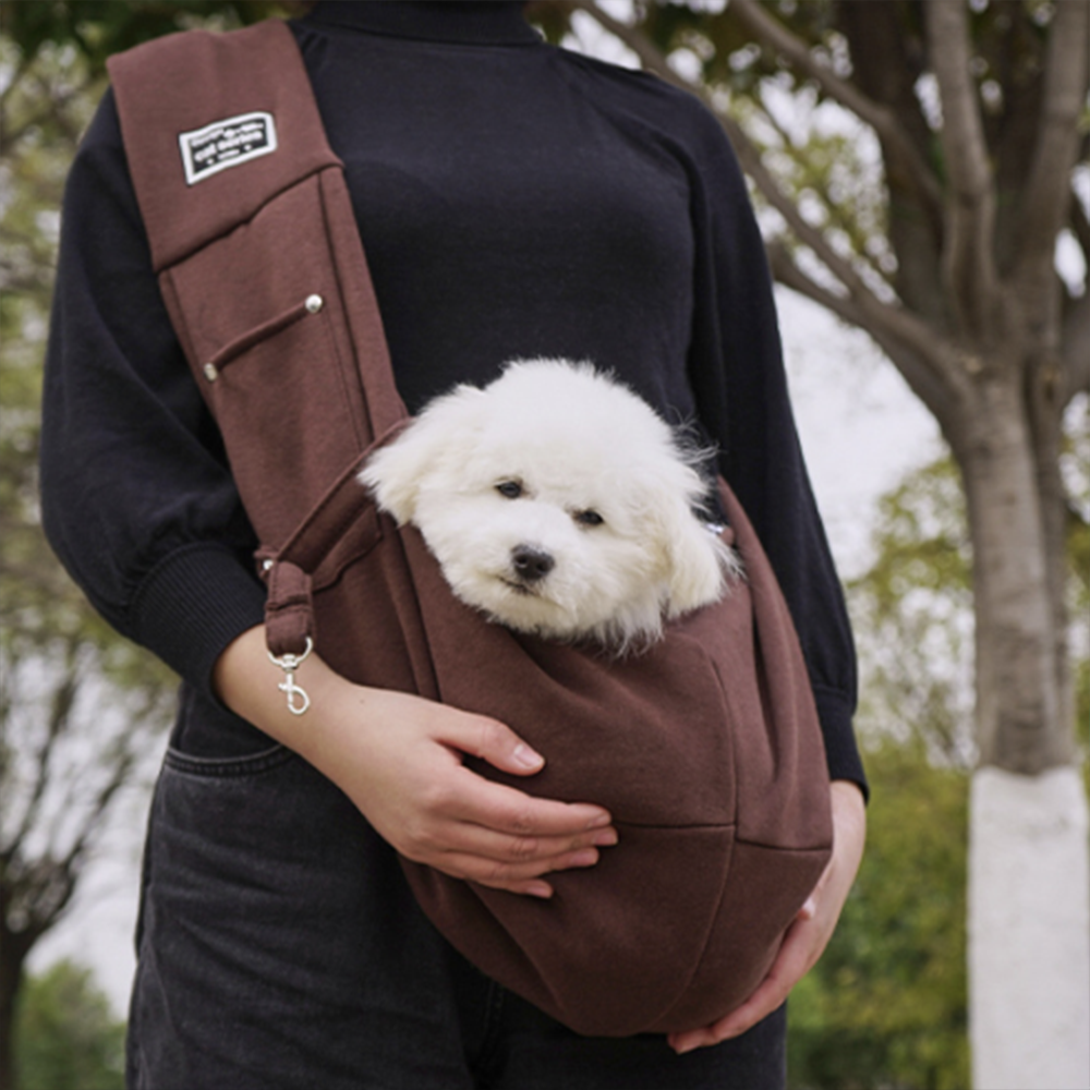 강아지 슬링백 애견 산책 고양이 앞가방 여행용 가방 여행 강아지띠 포대기 개 반려견 이동 - 상품 이미지