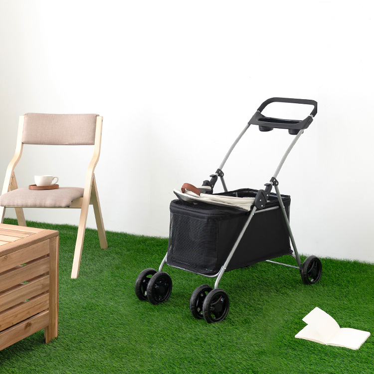 워크멍 경량 분리형 강아지유모차 개모차 YA-807 블랙/화이트 7391.8234, 46x73x88.5cm