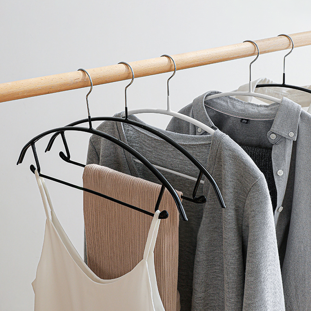 어깨뿔방지 옷걸이 논슬립 바지걸이 니트 정장 라운드 티셔츠 옷걸이 기본형