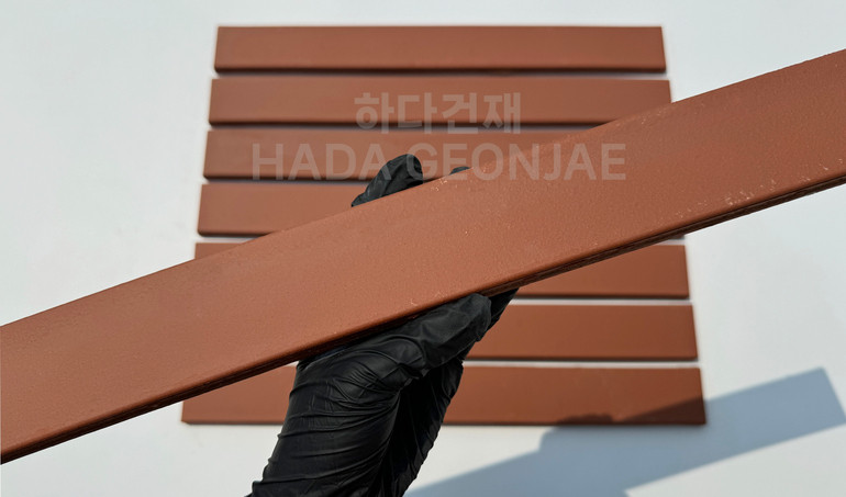 테라코타 점토롱타일 490x53x14T 레드 / 하다건재