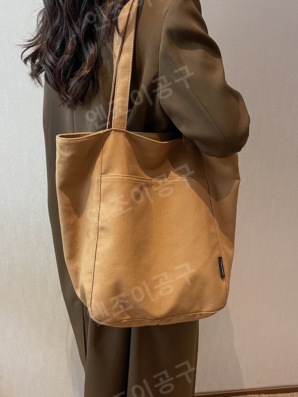 대용량 캔버스 토트백 여성 출근용 학생용 - 상세 이미지 2