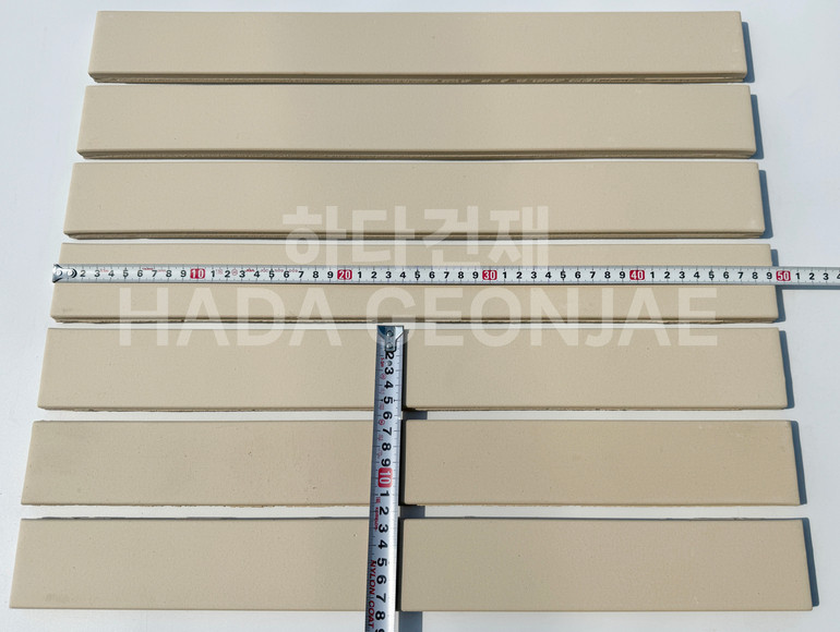 테라코타 점토 롱타일 490x53x14T 아이보리 / 하다건재