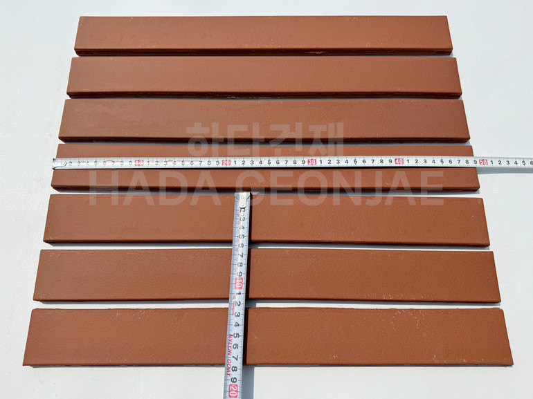 테라코타 점토롱타일 490x53x14T 레드 / 하다건재