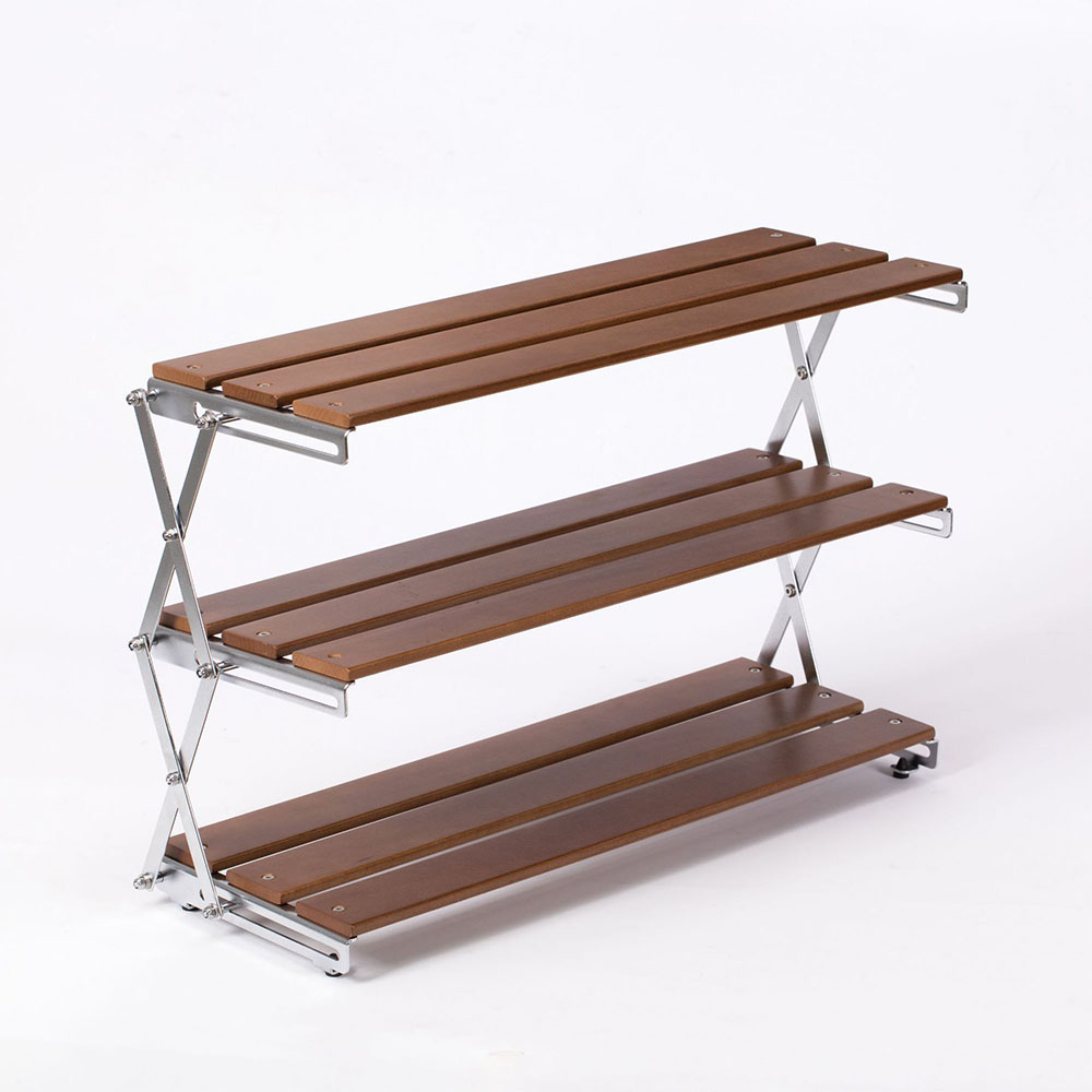 브리즈피크 우드 쉘프 롱타입 3단 선반 미니 랙 접이식 캠핑 오크