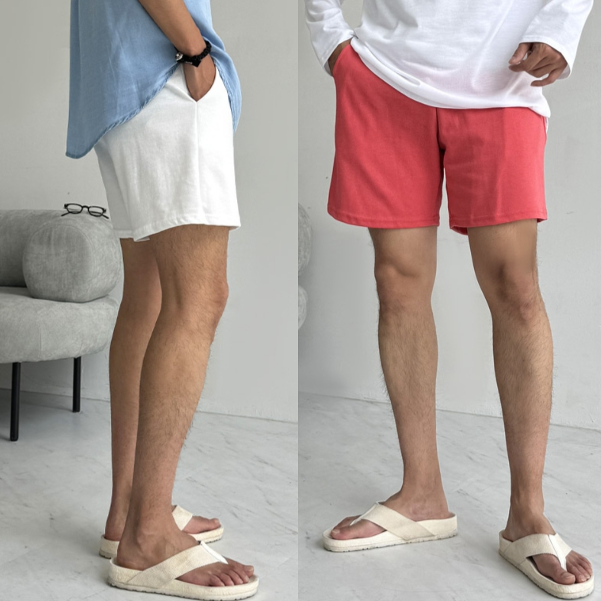 남자 디리 여름 특양면 무지 숏팬츠 반바지 15컬러 - 상품 이미지