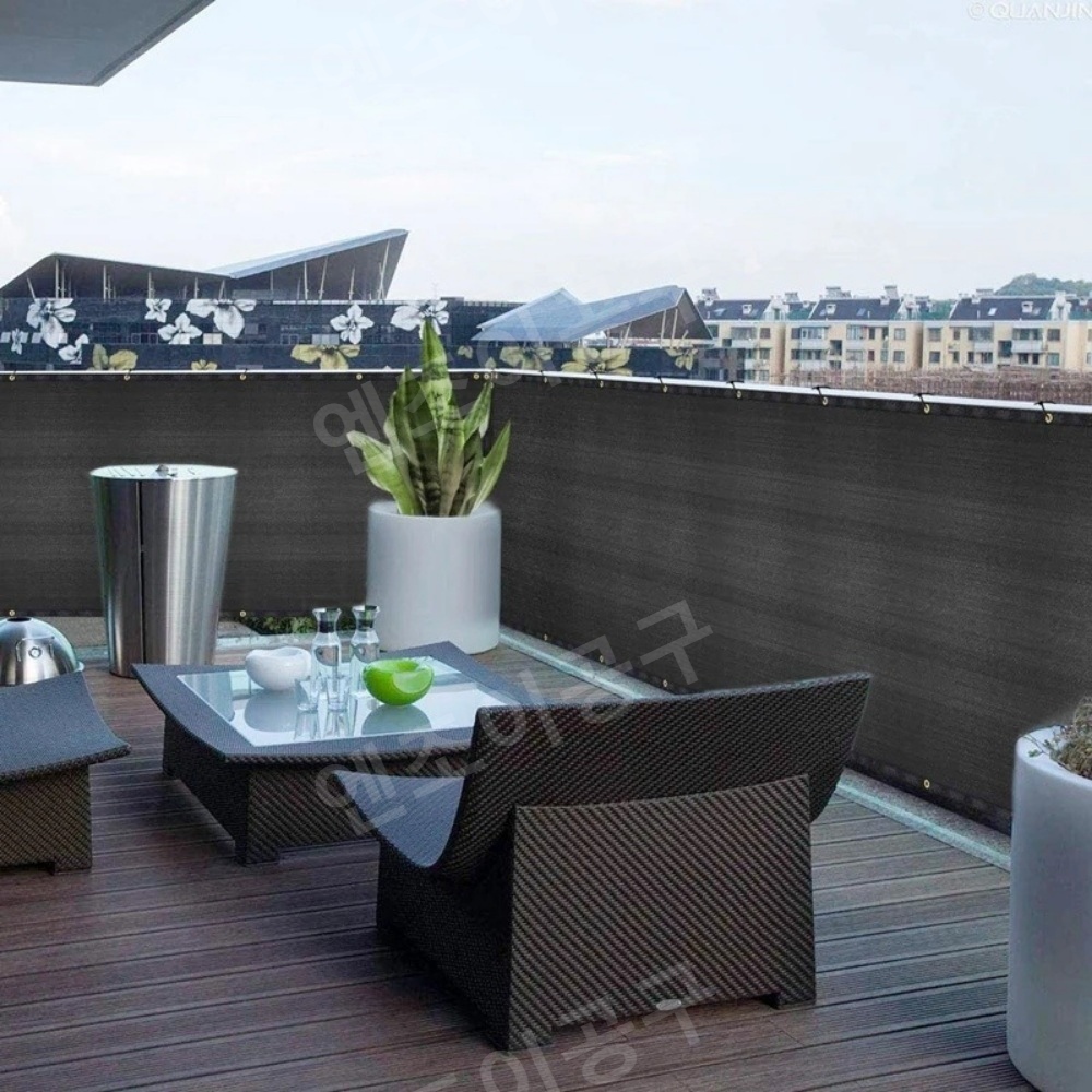 발코니 네트 펜스 정원 천 가림막 울타리 발코니 사생활 보호 자외선 차단막