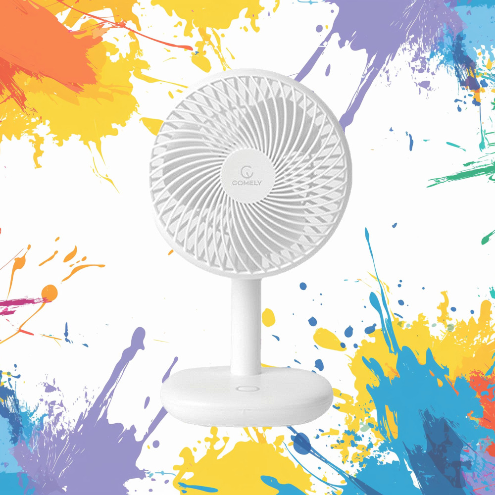 코멜리 4인치 저소음 책상용 무선 발 선풍기 CYF-D0004W