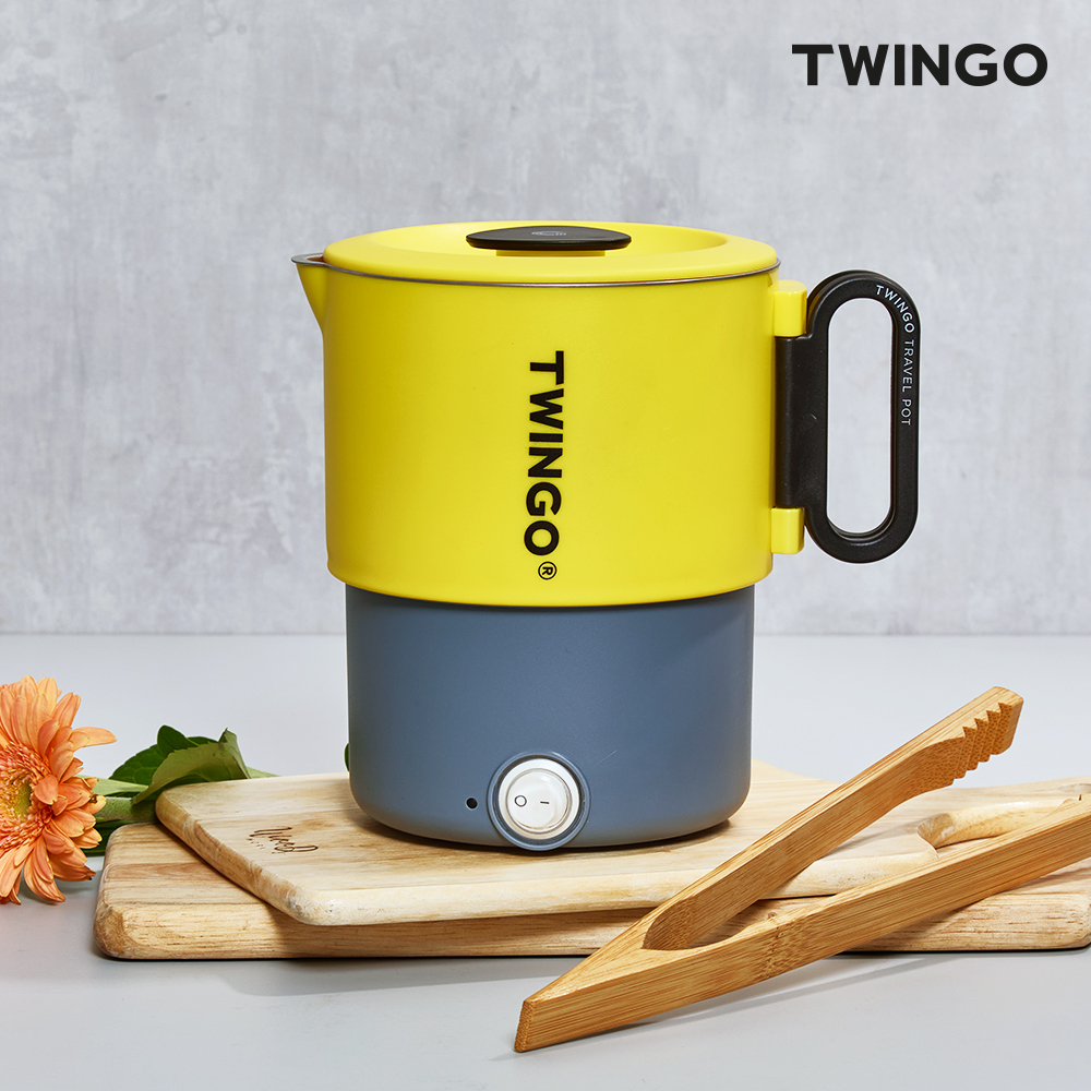 트윙고 트래블 팟 컴팩트 접이식 폴딩포트 110v 겸용 캠핑 여행용 휴대용 라면포트 7컬러