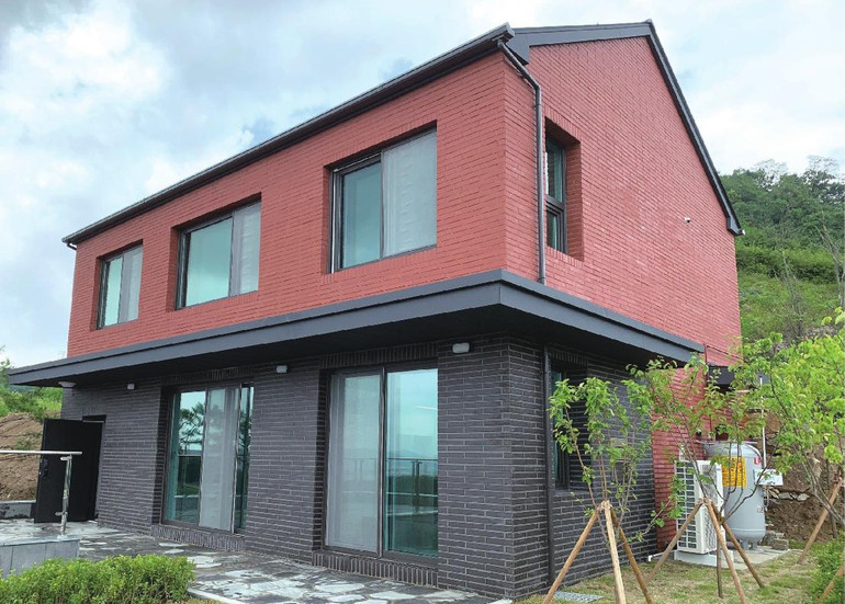 테라코타 점토롱타일 490x53x14T 레드 / 하다건재