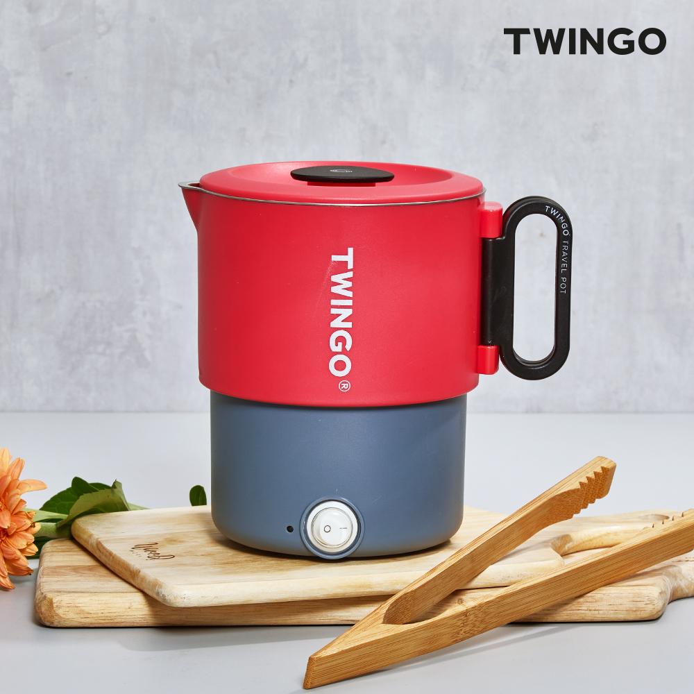 트윙고 트래블 팟 컴팩트 접이식 폴딩포트 110v 겸용 캠핑 여행용 휴대용 라면포트 7컬러