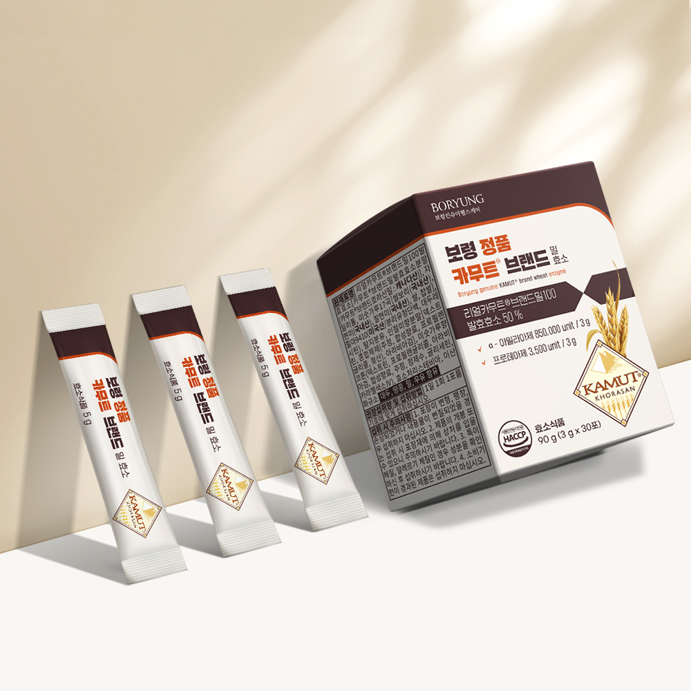 보령 정품 카무트 브랜드 밀 효소 역가수치 85만 unit 이상 30포, 1개 - 상세 이미지 3