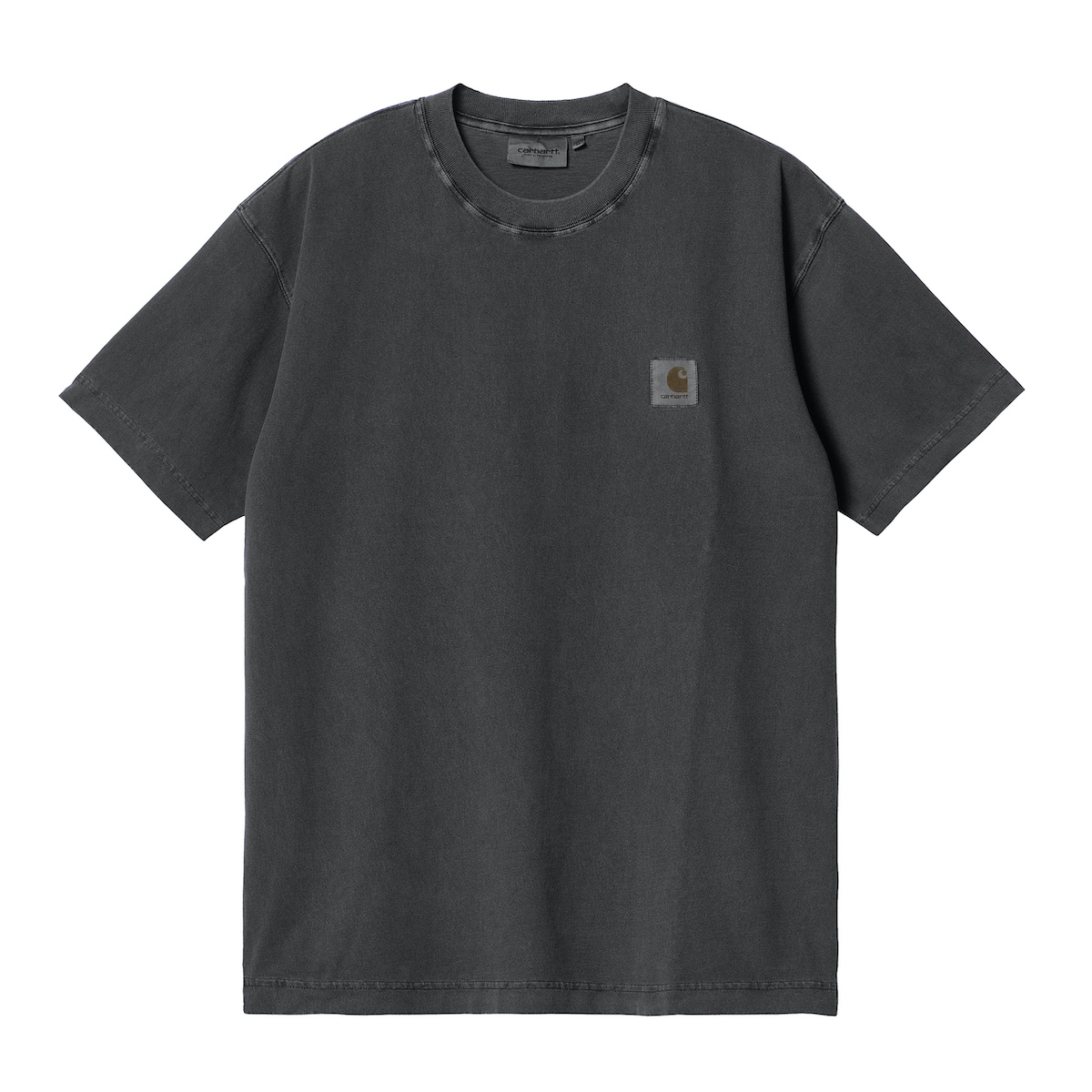 칼하트 WIP S/S NELSON 넬슨 남성 반팔 로고 포인트 티셔츠 차콜 - 상품 이미지