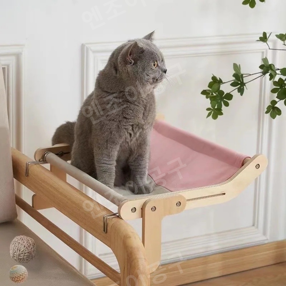 고양이 강아지 나무 해먹 반려동물 휴식 침대 - 상세 이미지 4