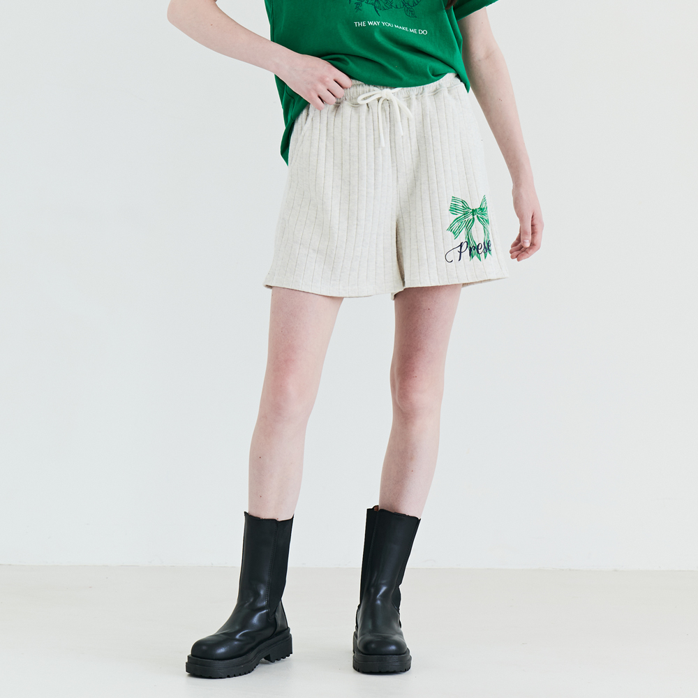 [메타퍼] 여성 반바지 여름 밴딩 숏 팬츠 오트밀