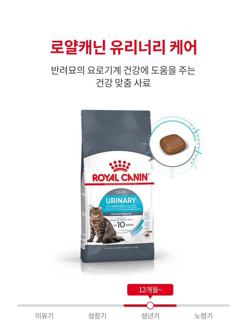 [유통기한 2027.05.11] 로얄캐닌 캣 유리너리, 4kg, 1개