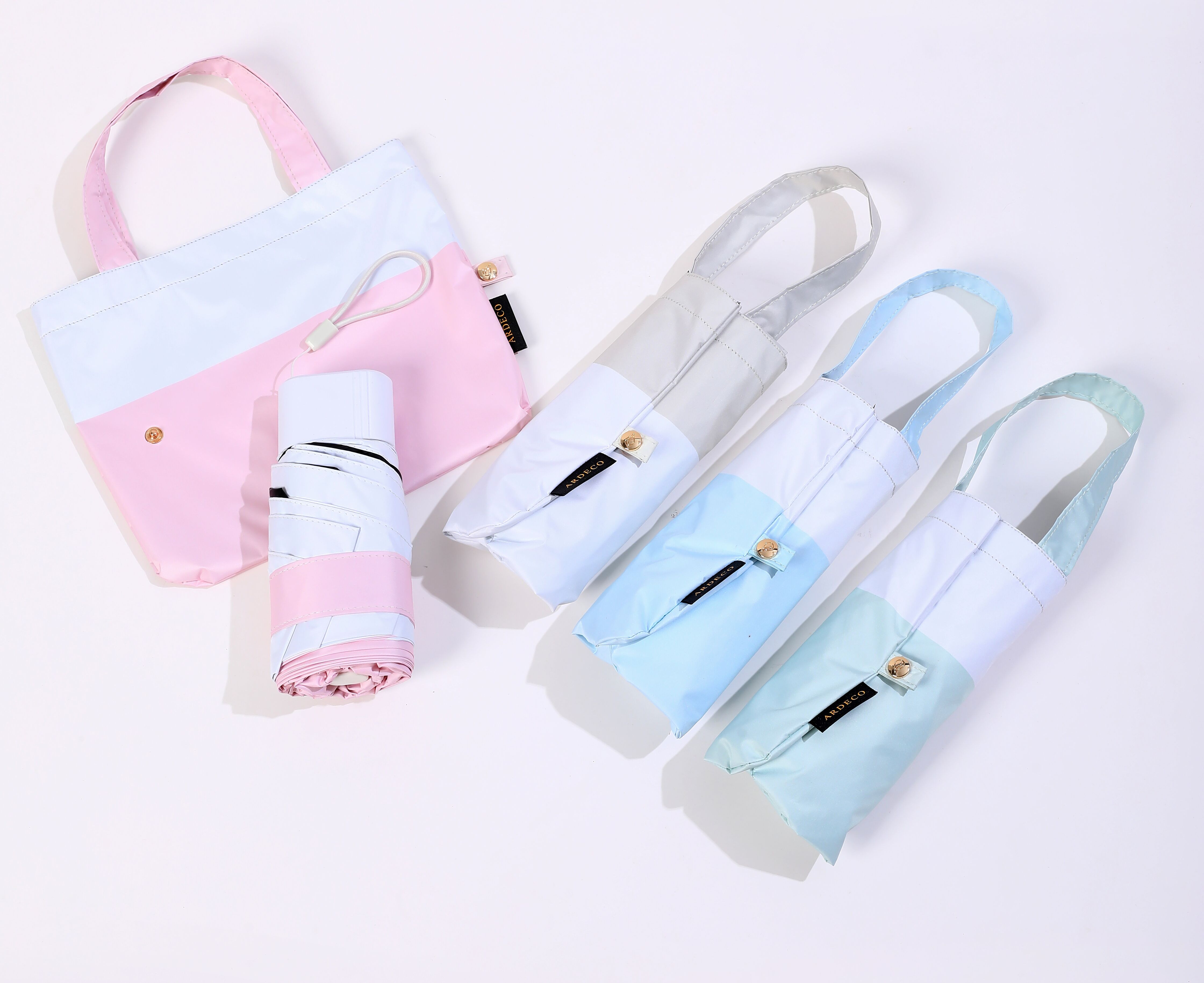 ARDECO 기능성 손잡이 가벼운 미니멀 5단 암막 양산 우양산 우산 겸용 양우산