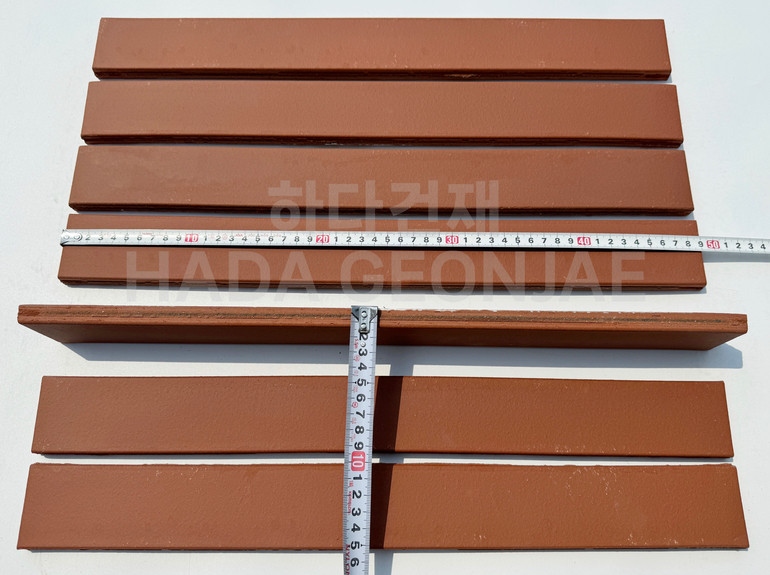 테라코타 점토롱타일 490x53x14T 레드 / 하다건재