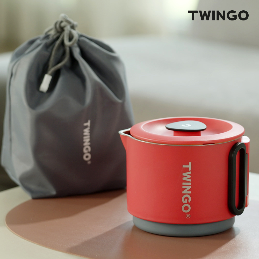 트윙고 트래블 팟 컴팩트 접이식 폴딩포트 110v 겸용 캠핑 여행용 휴대용 라면포트 7컬러