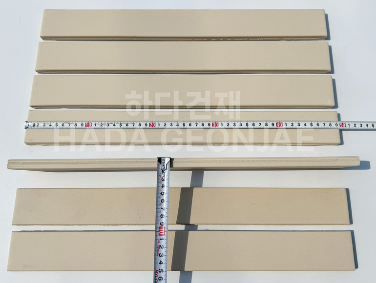 테라코타 점토 롱타일 490x53x14T 아이보리 / 하다건재