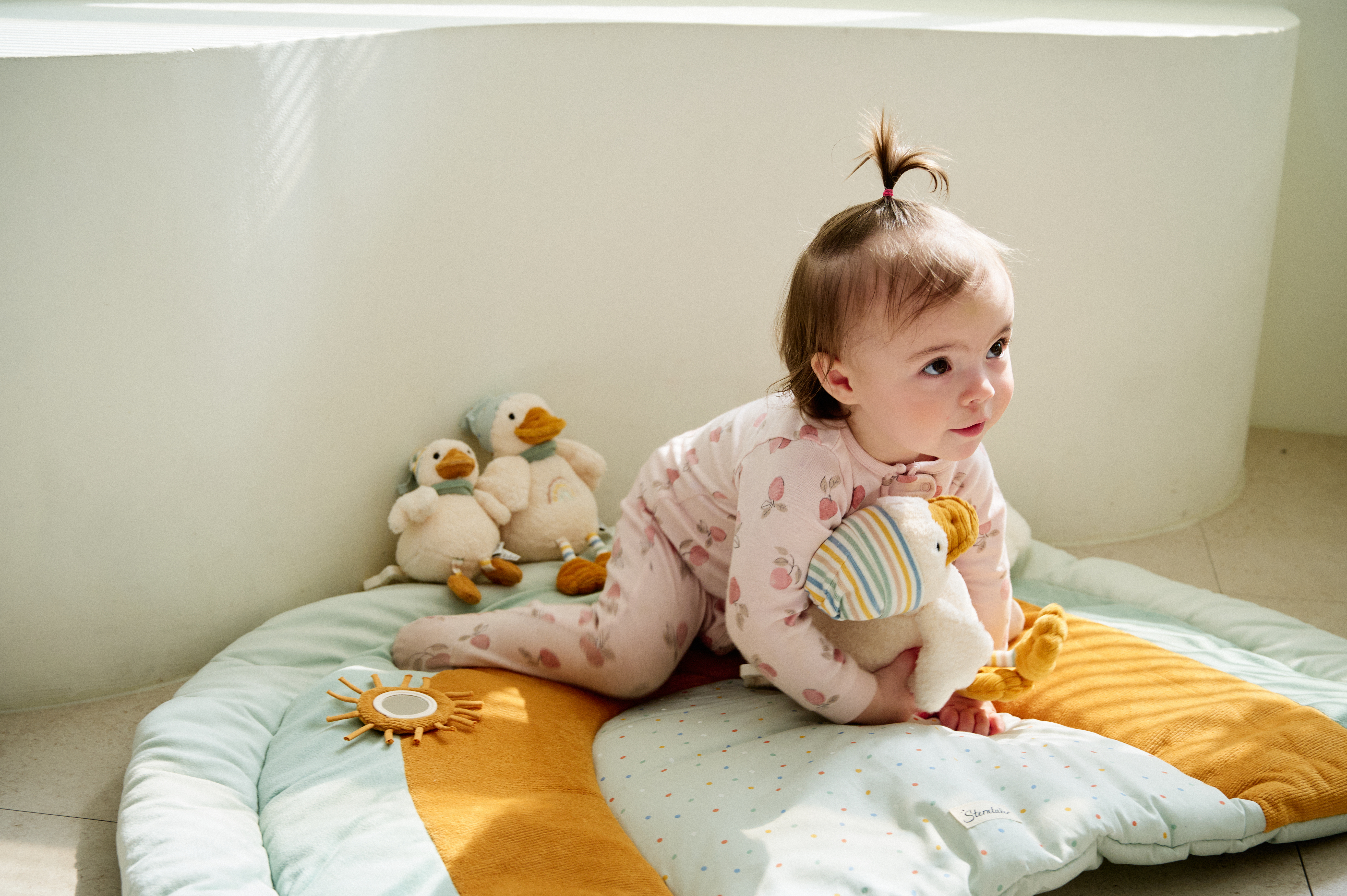 독일 슈테른탈러 오리인형 에다 오르골 애착인형 L 신생아 아기 출산 선물