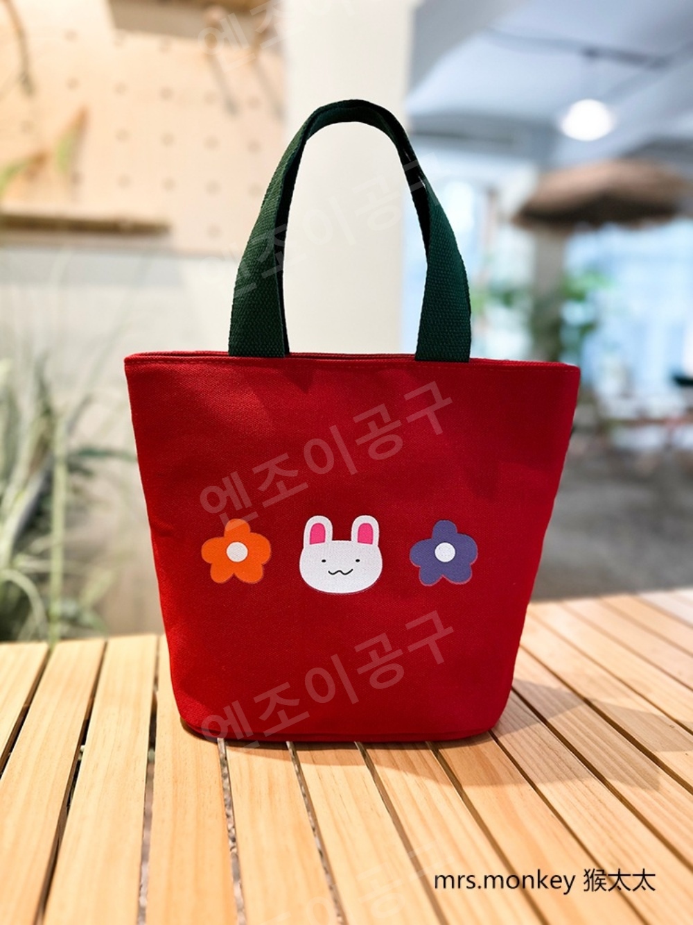 여름 캔버스 가방 에코백 쇼퍼백 도시락백 여성 출근용 미니백 - 상세 이미지 2