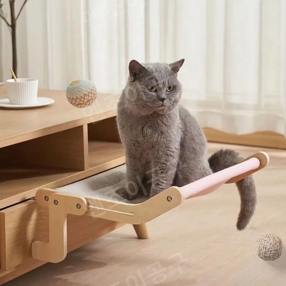 고양이 강아지 나무 해먹 반려동물 휴식 침대 - 메인 이미지