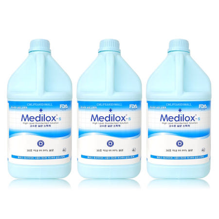 메디록스 4L x 3통/소독용 살균제 스프레이 분무 4ㅣ/미산성 치아염소산수 스프레이 분무기 소독용품