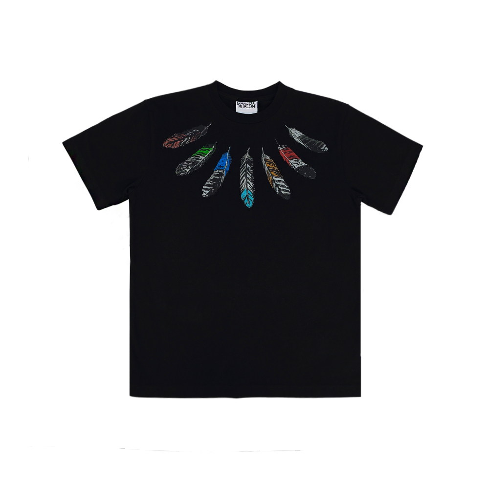 마르셀로 블론 키즈 페더 프린트 반팔티 CBAA001F22JER014 1084