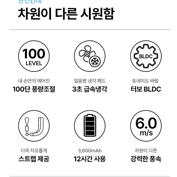 낚시용 골프용 골프 선풍기 차박용 야외용 선풍기 초강력 미니 선풍기 - 상세 이미지 2