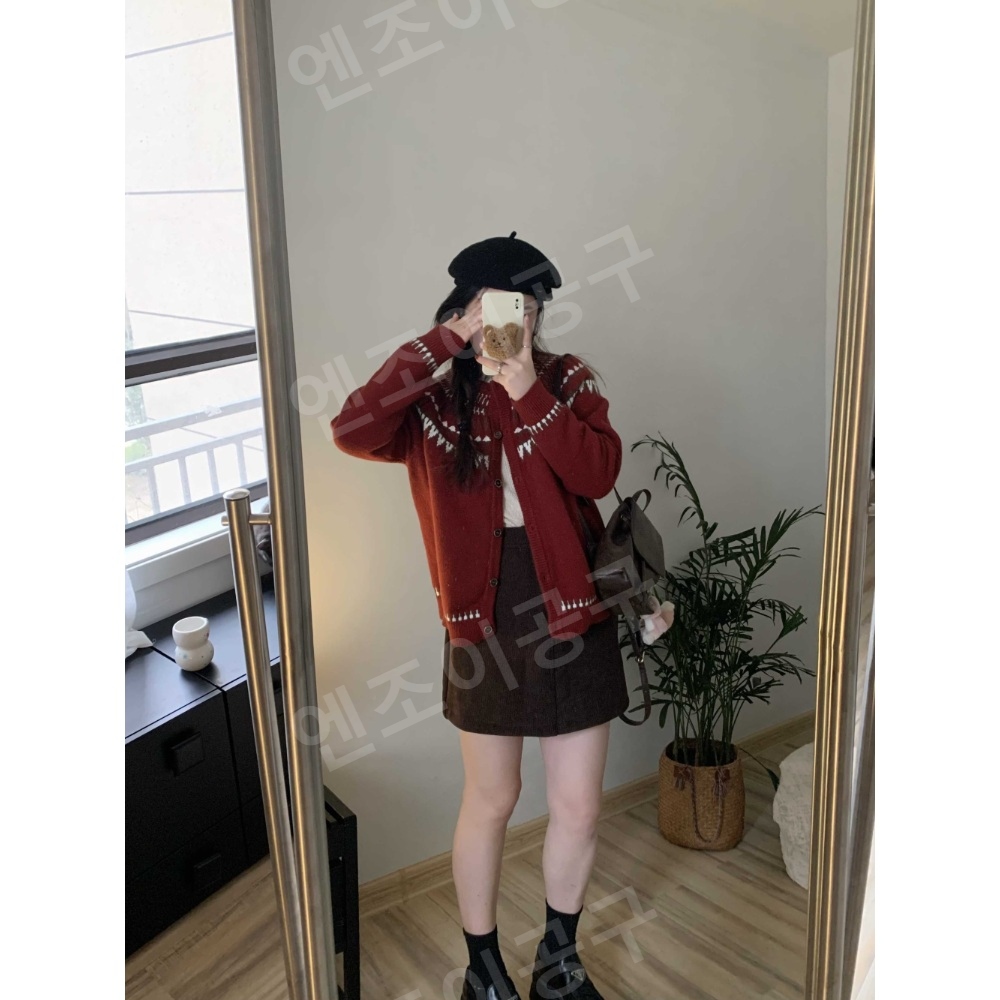 함부로 대해줘 3회 이유영 김홍도 니트 가디건 아가일 봄 의상 옷 패션 - 상세 이미지 5