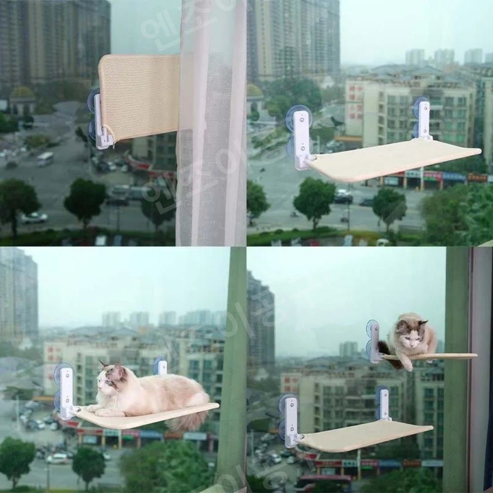고양이 강아지 휴식 해먹 창문 부착 행잉 침대 반려동물 케어 용품 - 상세 이미지 3