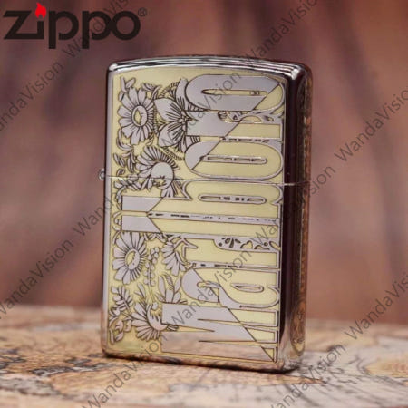 [해외]경면 2색 정조 화초 말보로 지포라이터